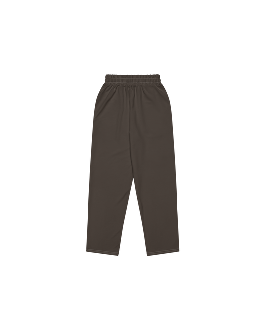 Aurora Basic Recycled Wide Sweatpants in charcoal with brand detail