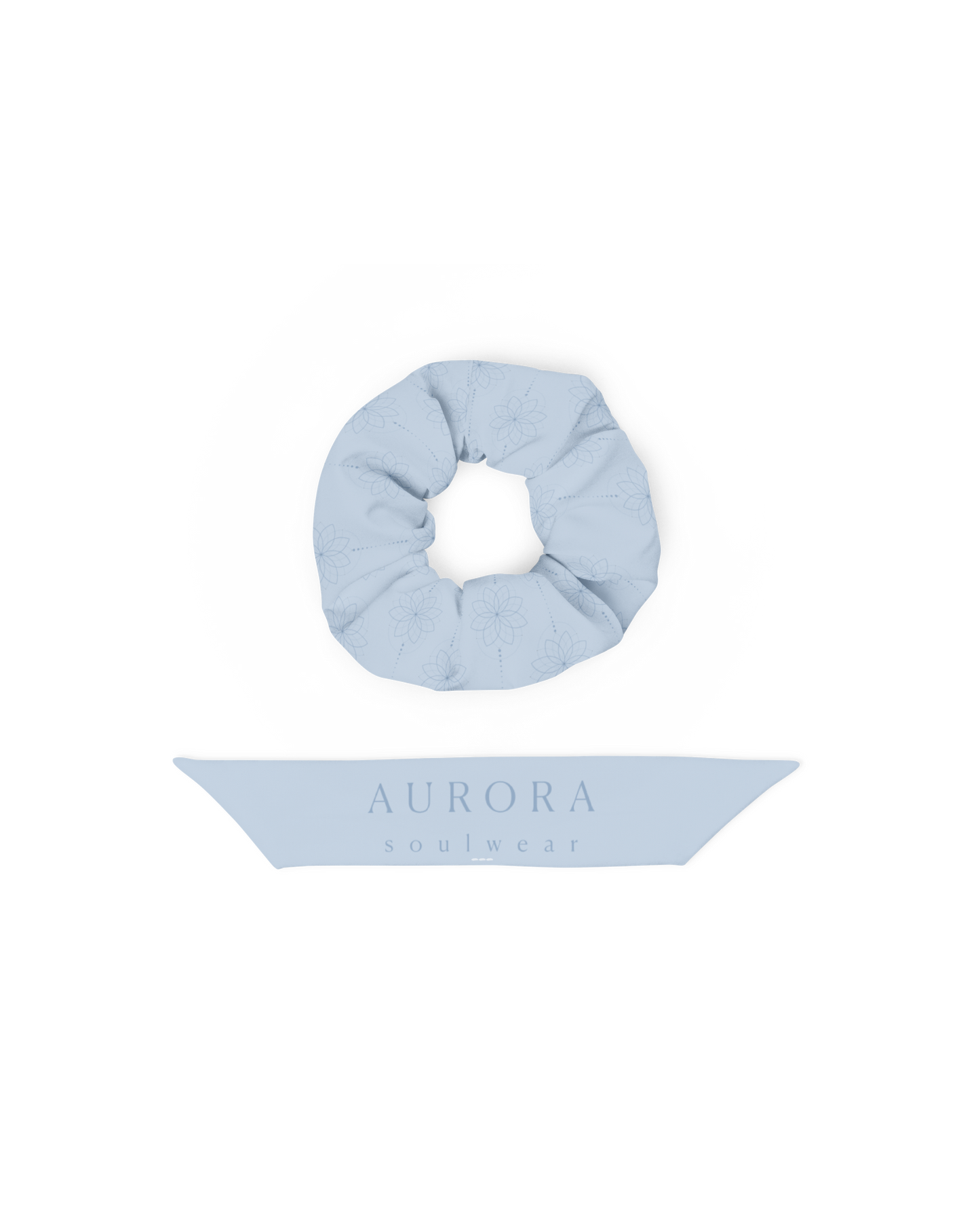 Breathe Recycled Scrunchie in baby blue