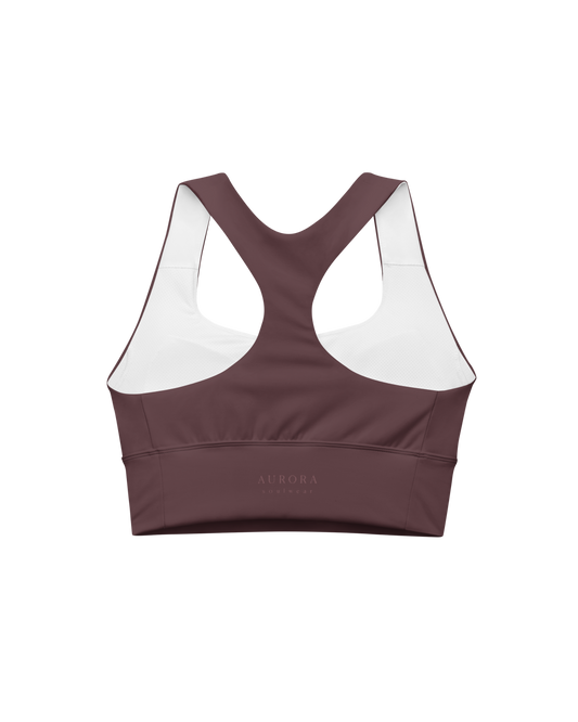Cabernet Recycled Sport Top in warm red wine