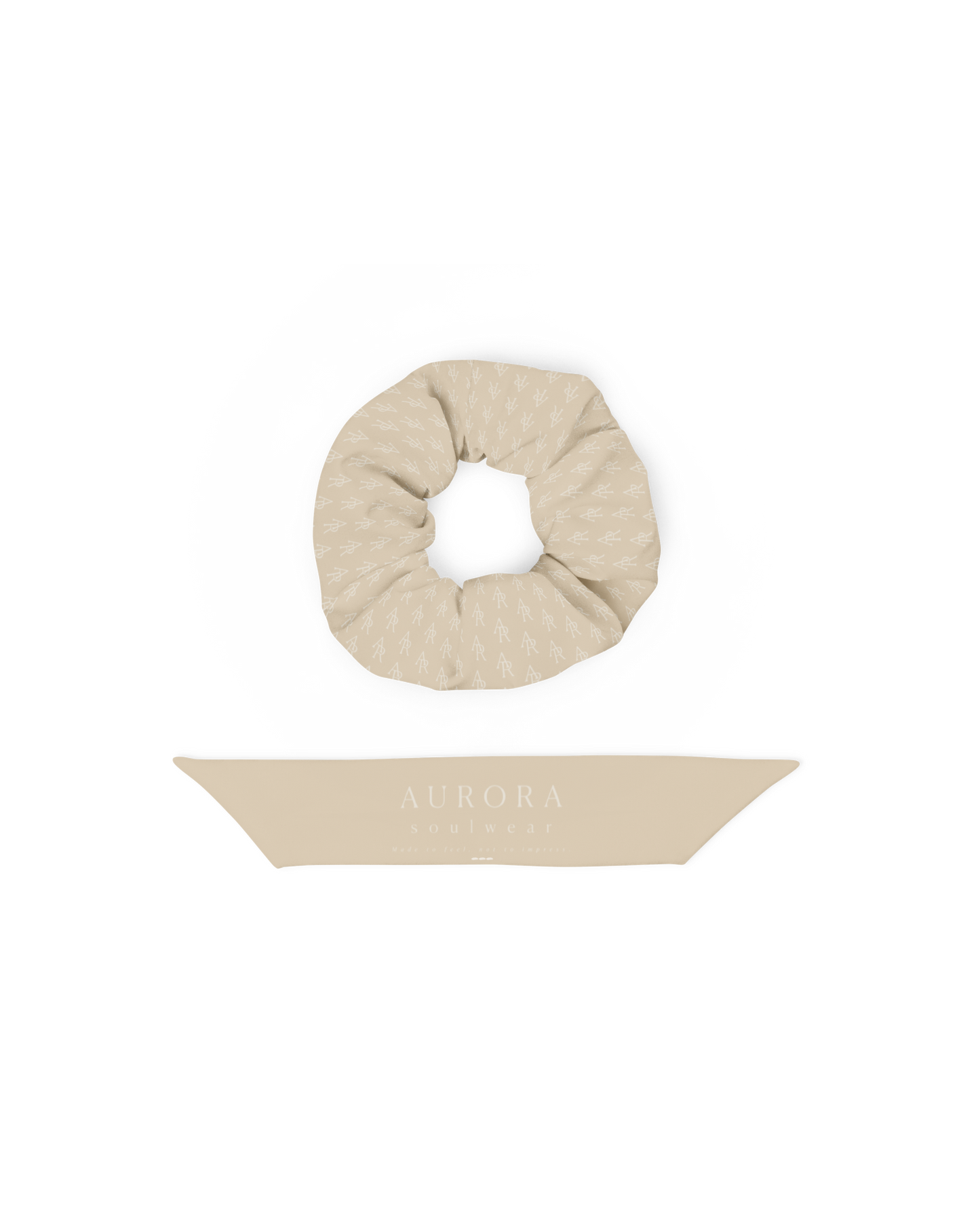 Calm Recycled Scrunchie in desert tone