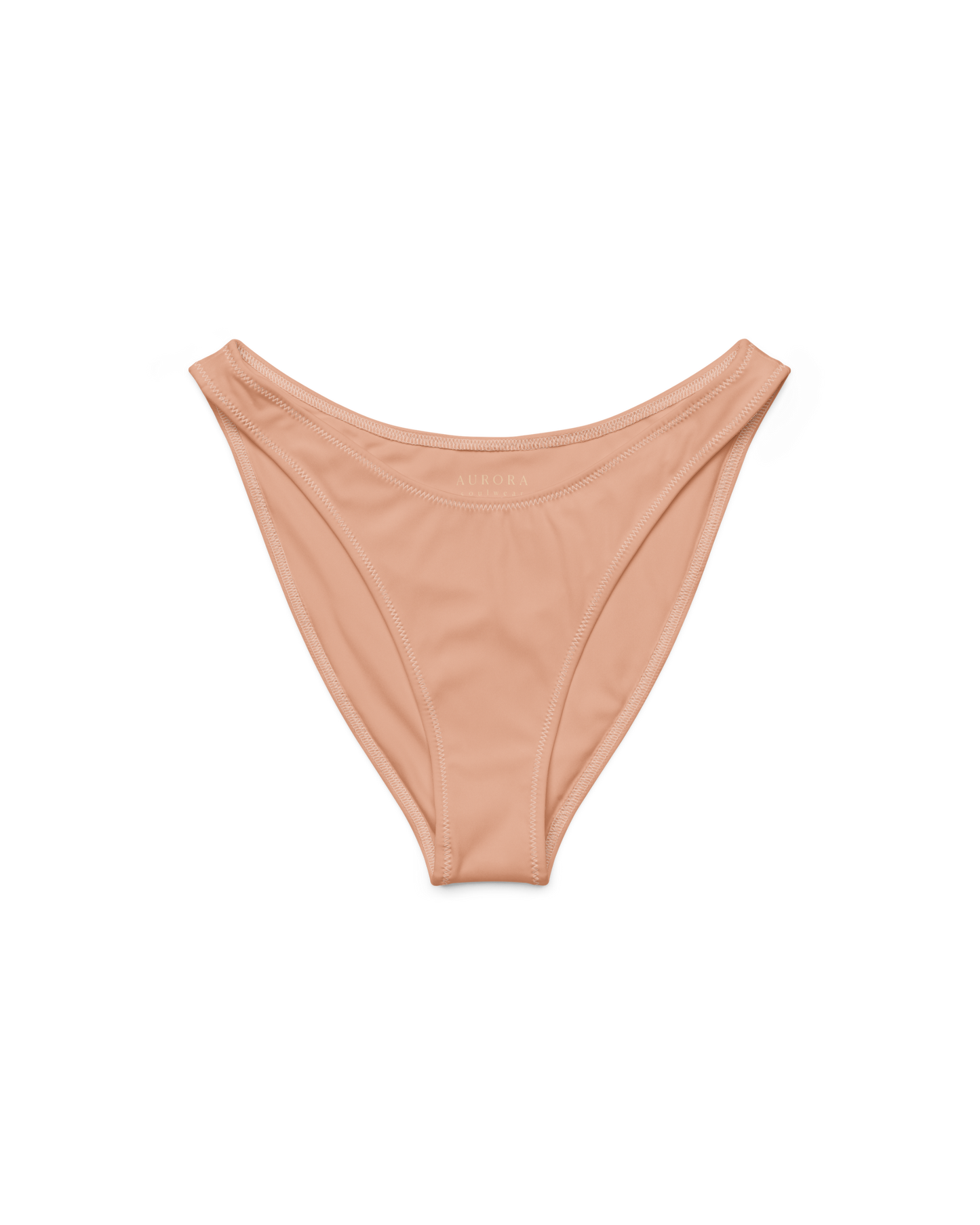Duna Cove V-Cut High-Leg Bikini Bottom in warm sand tone