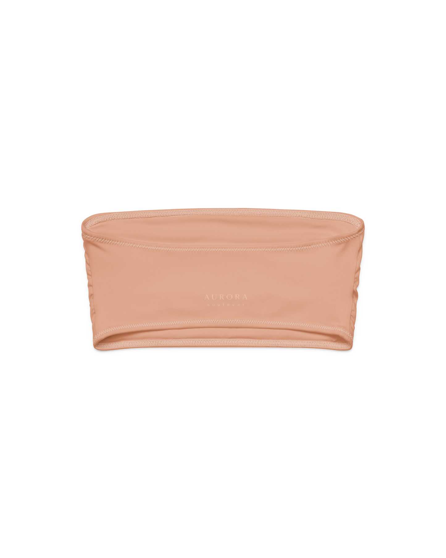 Duna Riviera Recycled Bandeau Bikini Top in warm sand tone