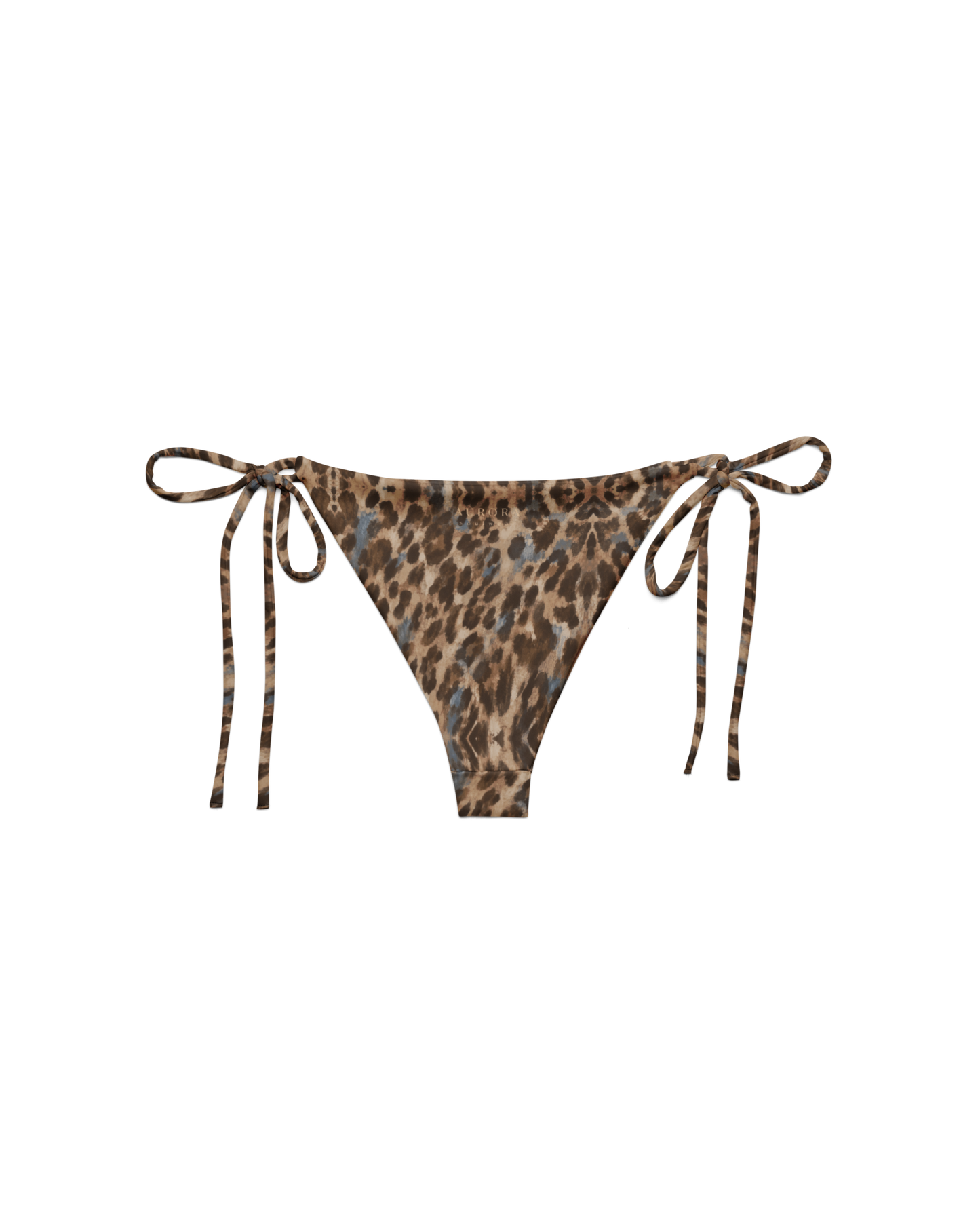 Leopard-print side-tie string bikini bottom, from Aurora Soulwear's Heatwave collection.