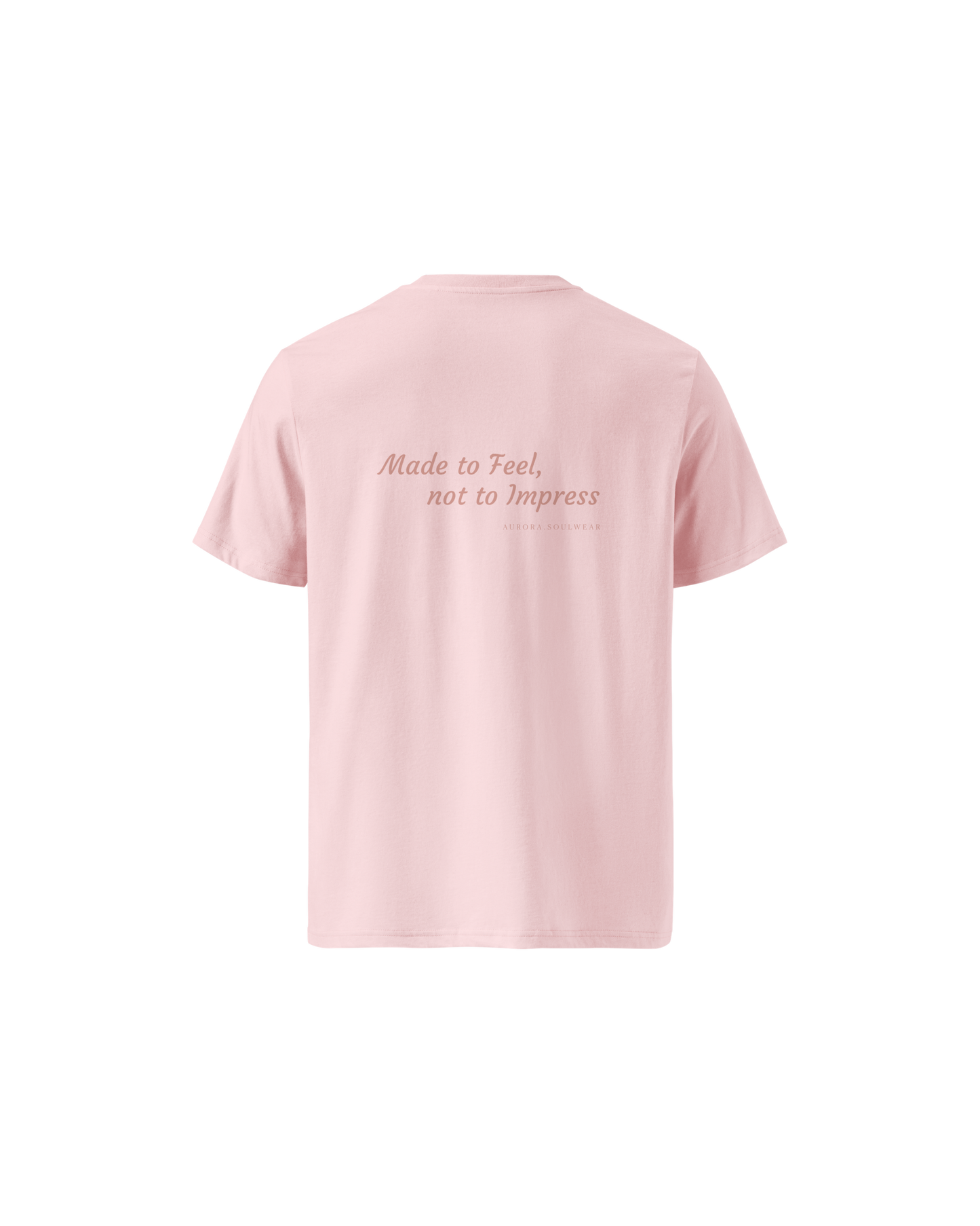 Heart Organic Cotton T-shirt in cotton pink with Duna back print