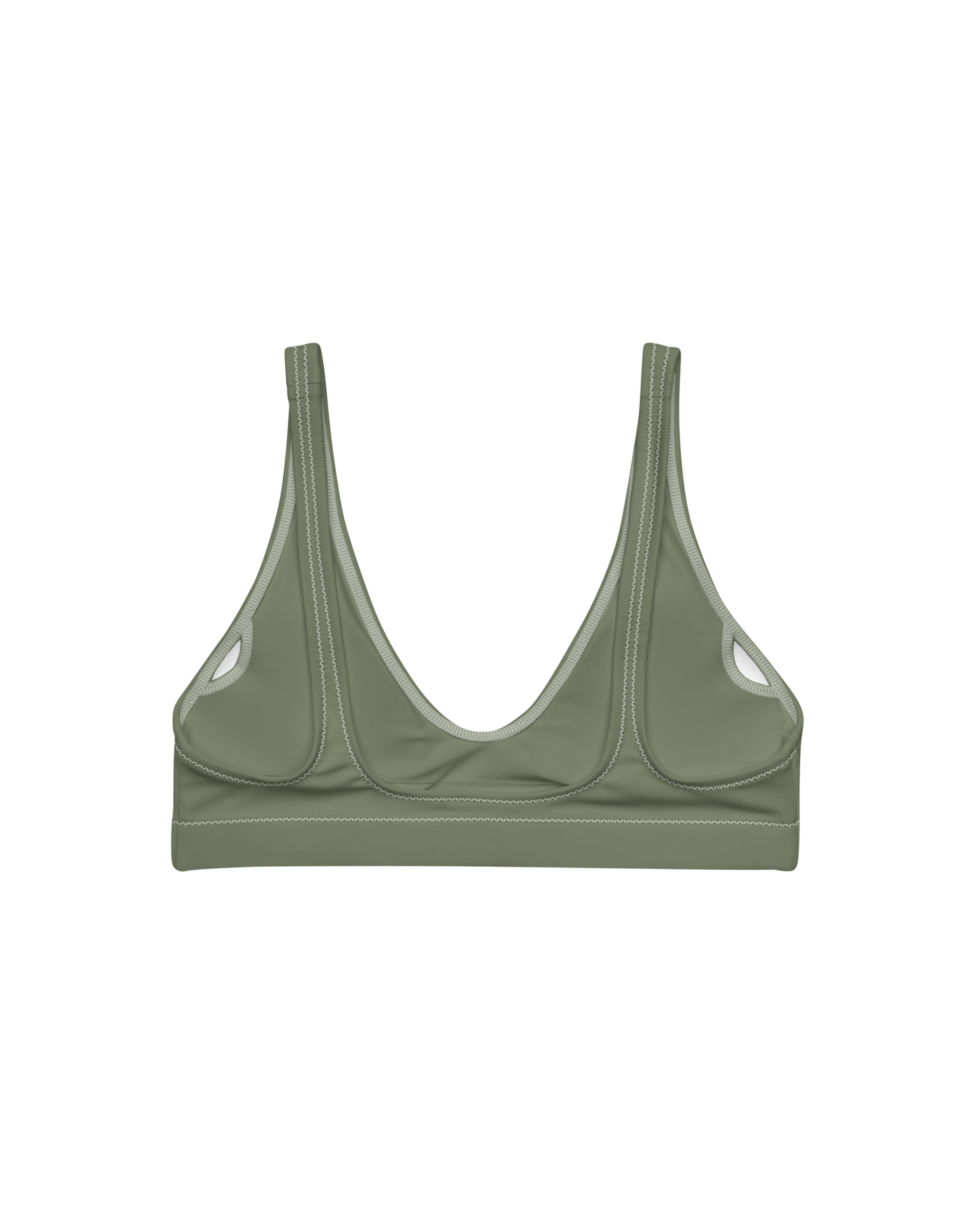Sálvia Sienna Padded Bikini Top in deep sage green