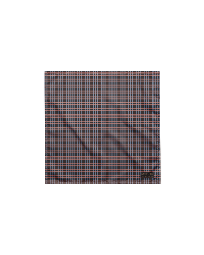 After Dusk check bandana in dusty pink and faded blue, recycled fabric, Aurora Soulwear.