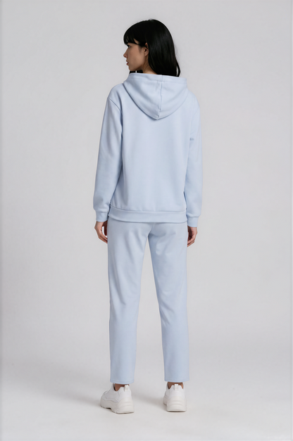 Aurora Basic Recycled Hoodie in baby blue
