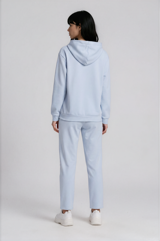 Aurora Basic Recycled Hoodie in baby blue