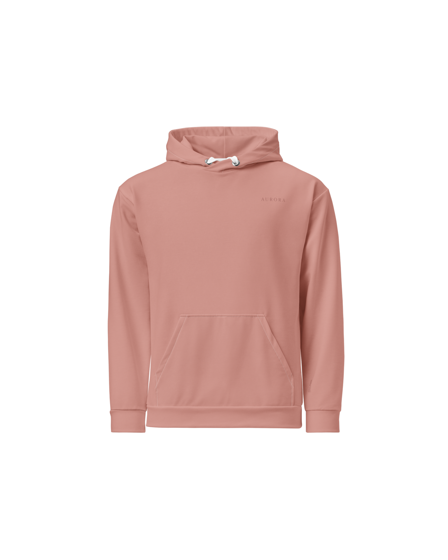 Aurora Basic Recycled Hoodie in clay pink with brand detail