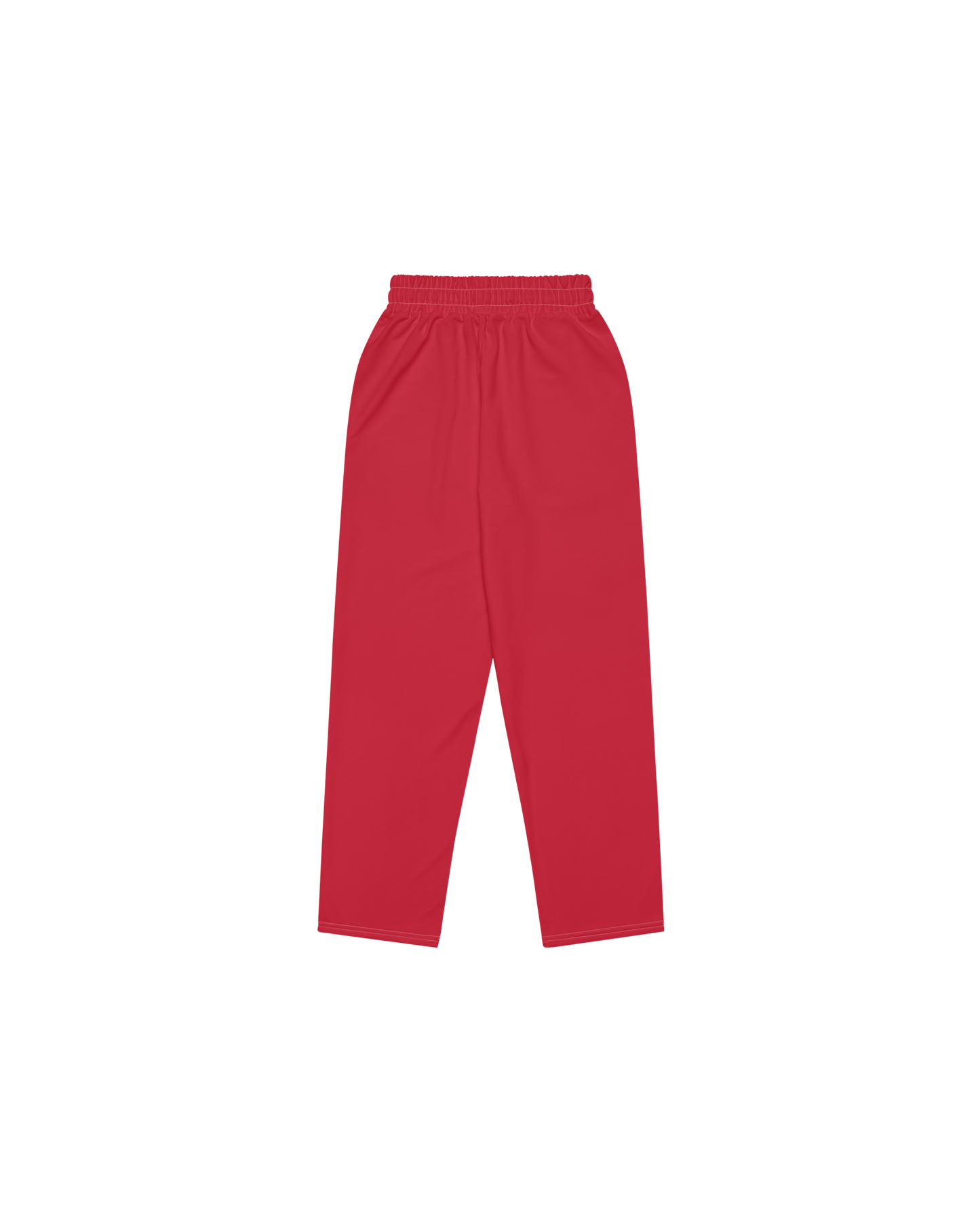 Aurora Basic Recycled Wide Sweatpants in red with brand detail