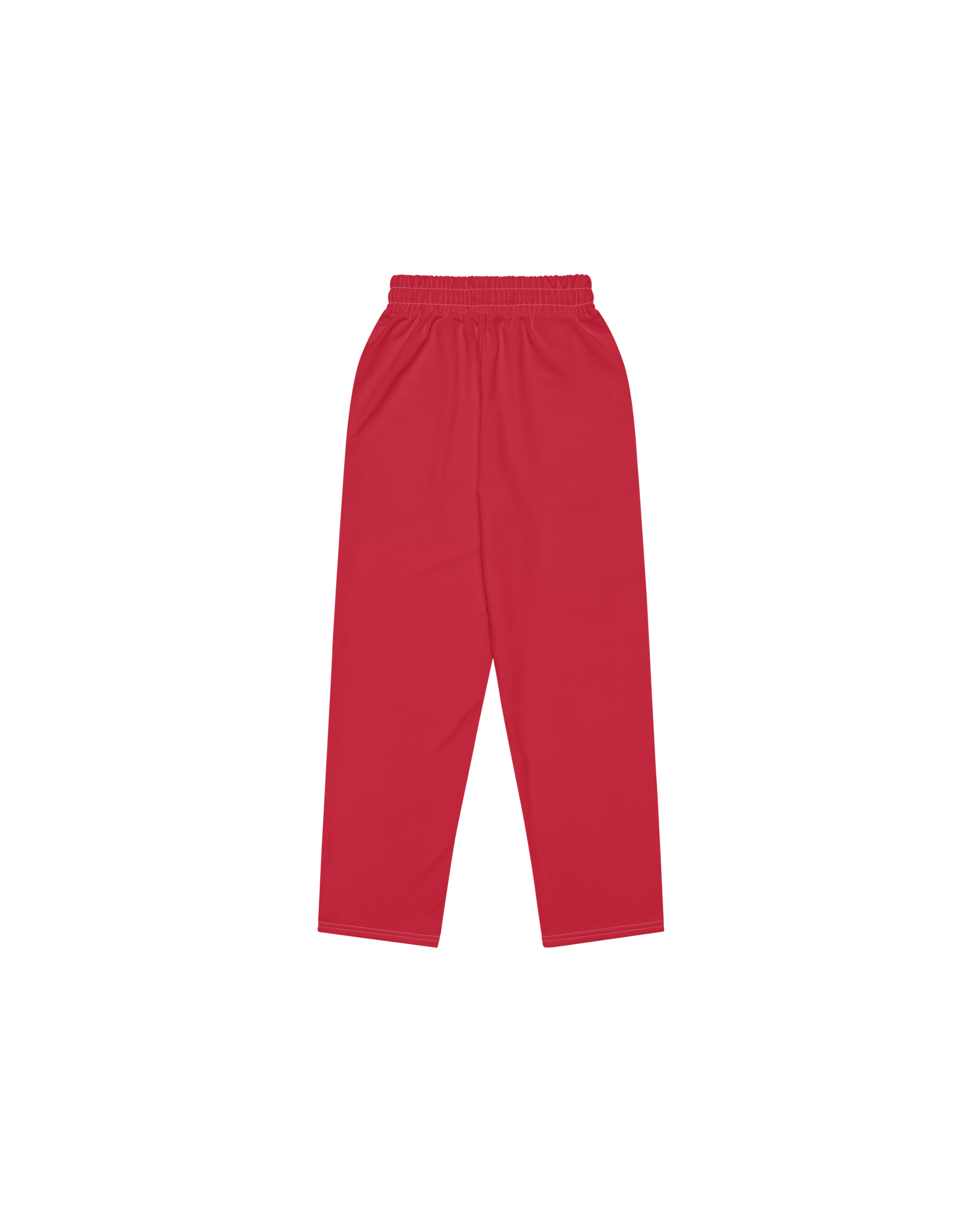 Aurora Basic Recycled Wide Sweatpants in red with brand detail