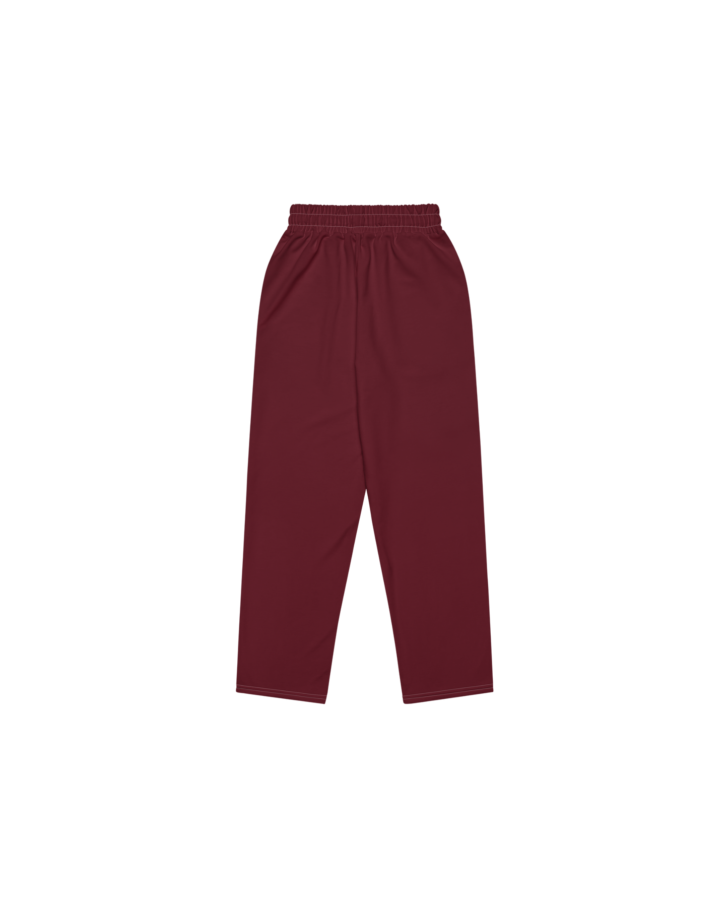 Aurora Basic Recycled Wide Sweatpants in burgundy with brand detail