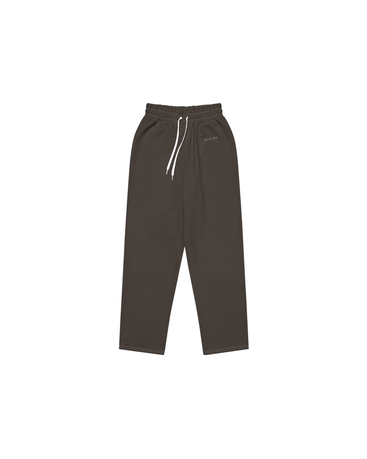 Aurora Basic Recycled Wide Sweatpants in charcoal with brand detail