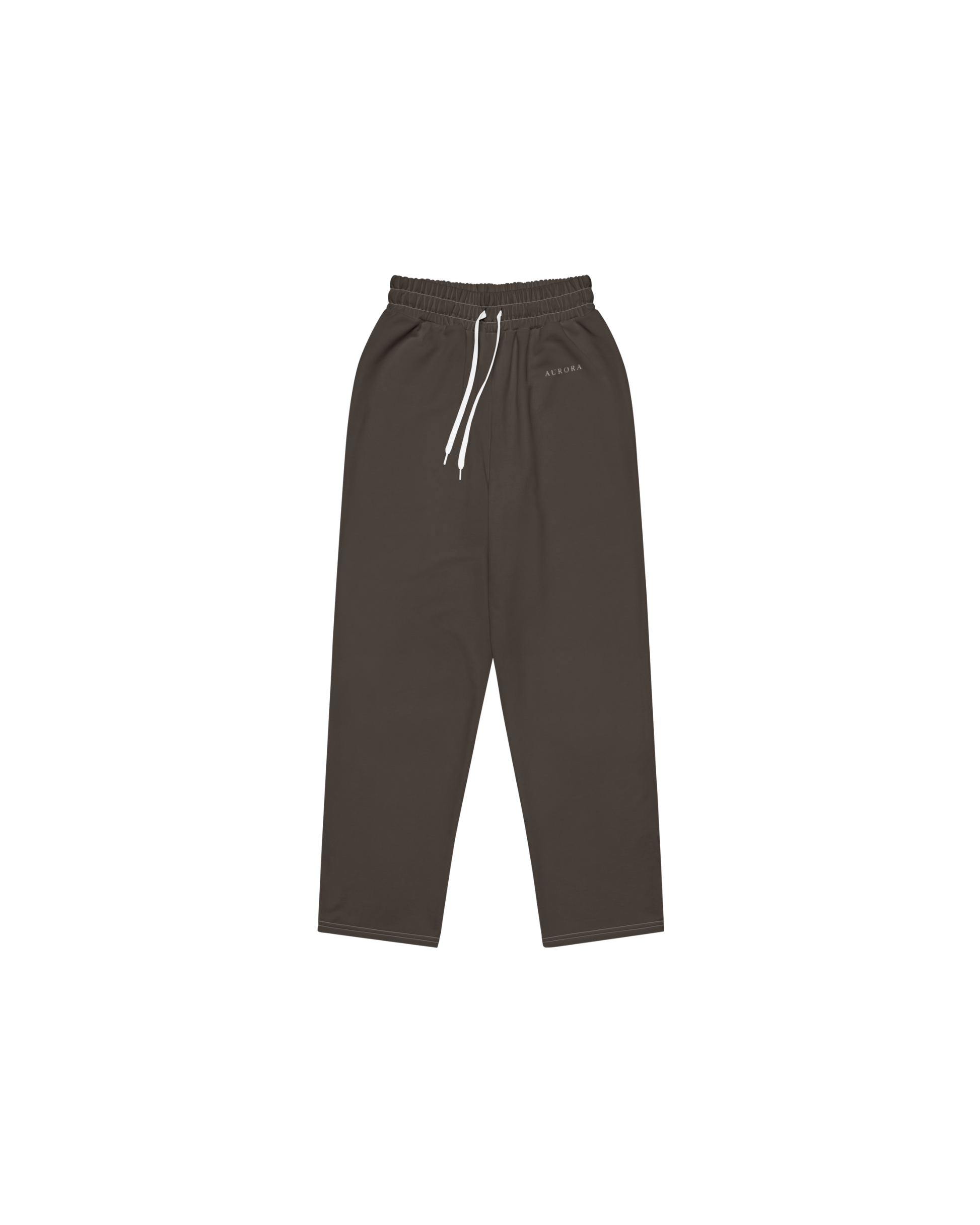 Aurora Basic Recycled Wide Sweatpants in charcoal with brand detail