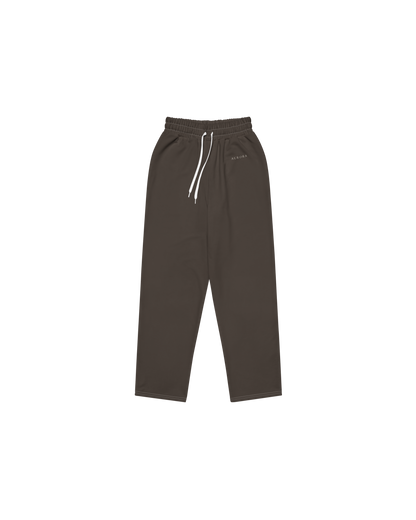 Aurora Basic Recycled Wide Sweatpants in charcoal with brand detail