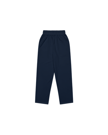Aurora Basic Recycled Wide Sweatpants in navy with brand detail