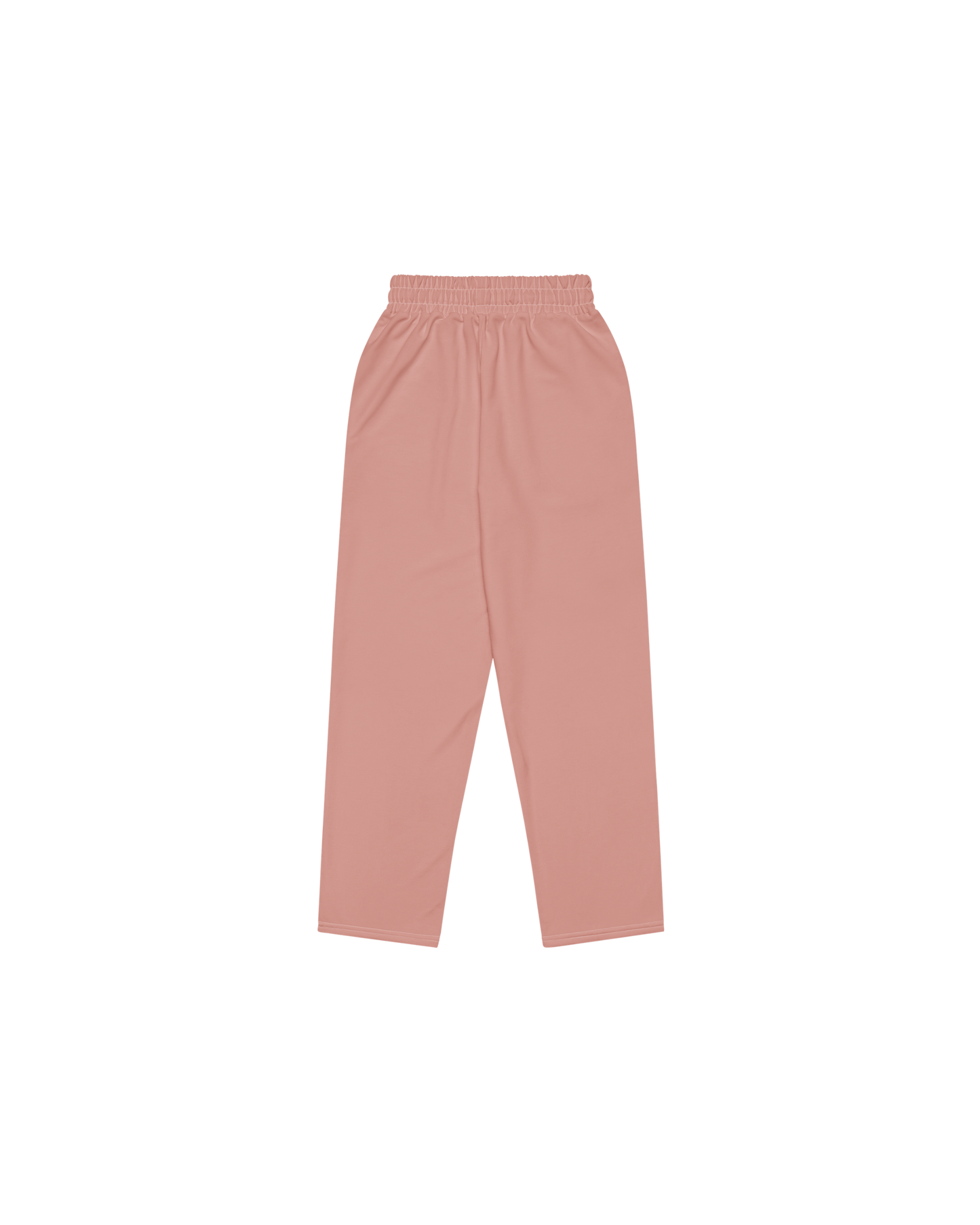 Aurora Basic Recycled Wide Sweatpants in clay pink with brand detail