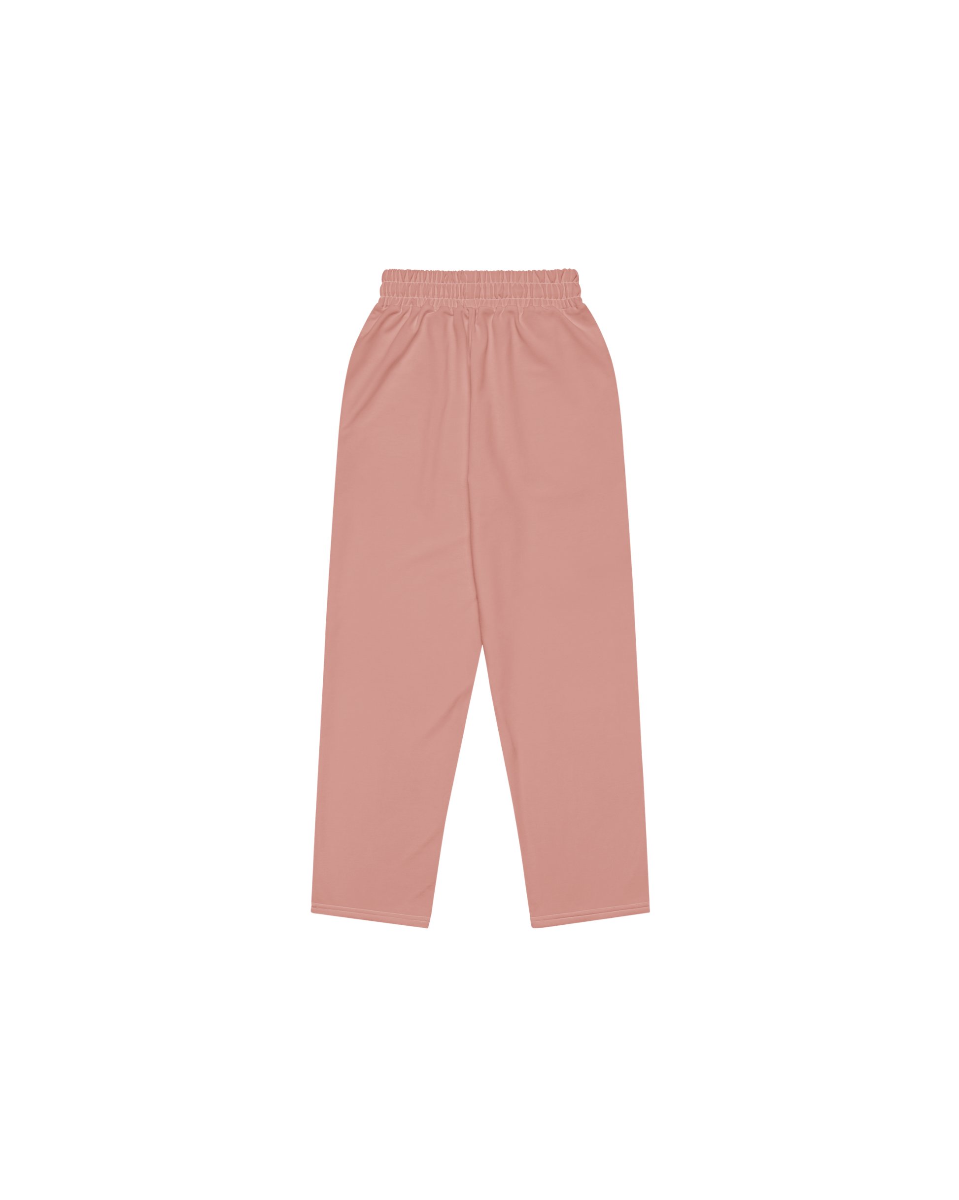 Aurora Basic Recycled Wide Sweatpants in clay pink with brand detail