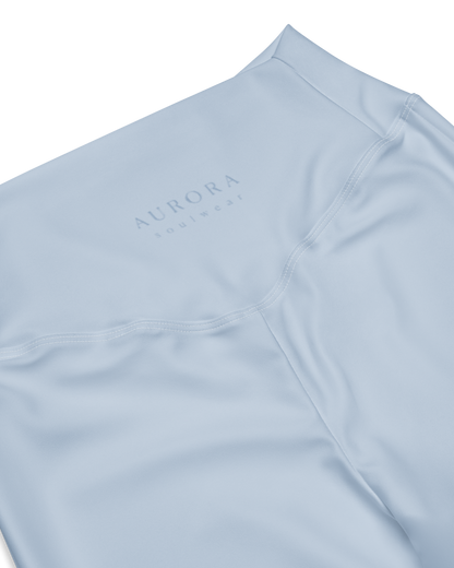Breathe Recycled Flare Leggings in baby blue