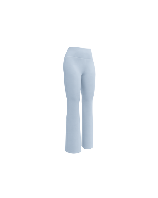 Breathe Recycled Flare Leggings in baby blue