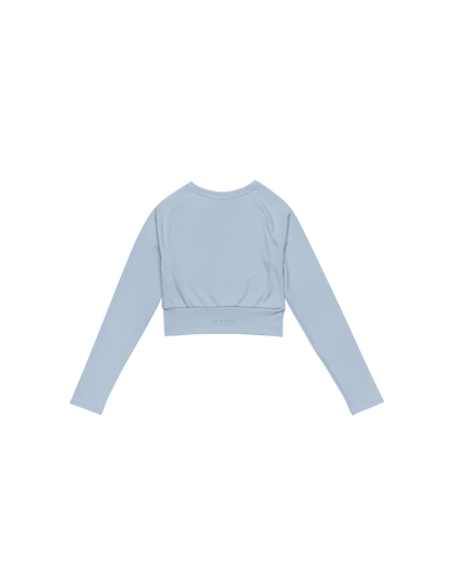 Breathe Recycled Long Sleeve Top in baby blue