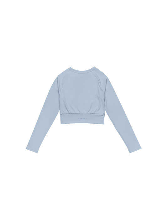 Breathe Recycled Long Sleeve Top in baby blue