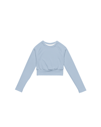 Breathe Recycled Long Sleeve Top in baby blue