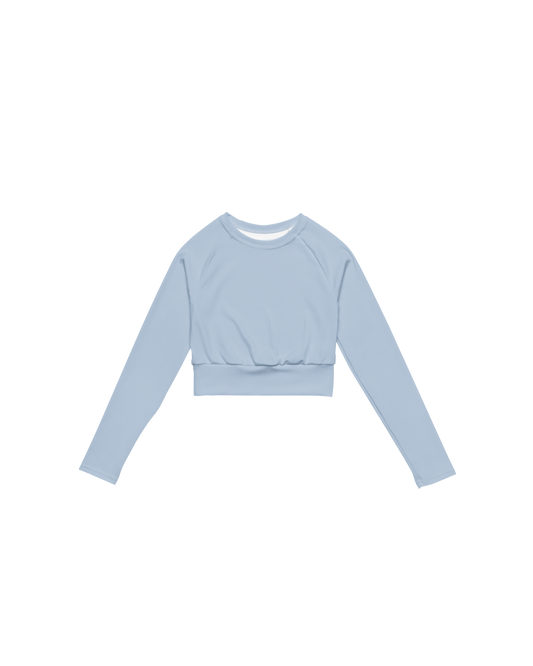 Breathe Recycled Long Sleeve Top in baby blue