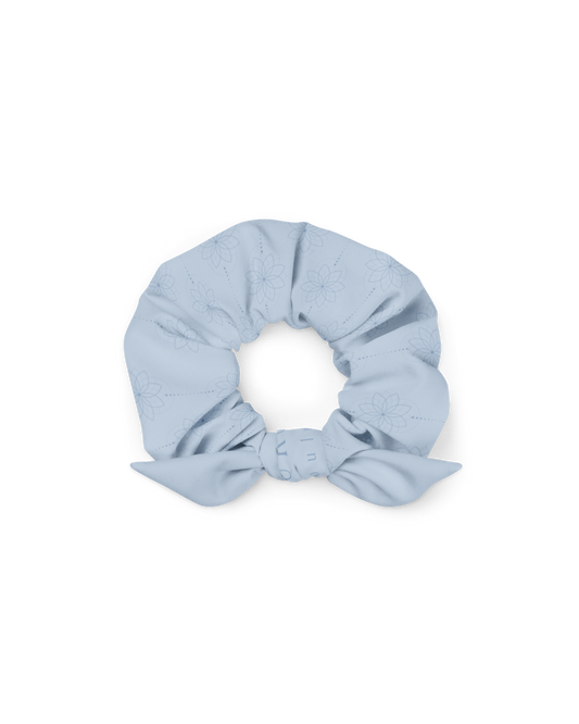 Breathe Recycled Scrunchie in baby blue