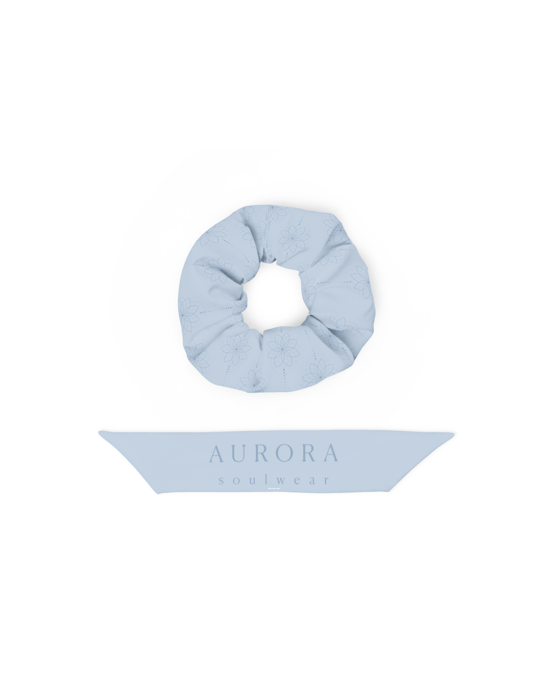 Breathe Recycled Scrunchie in baby blue