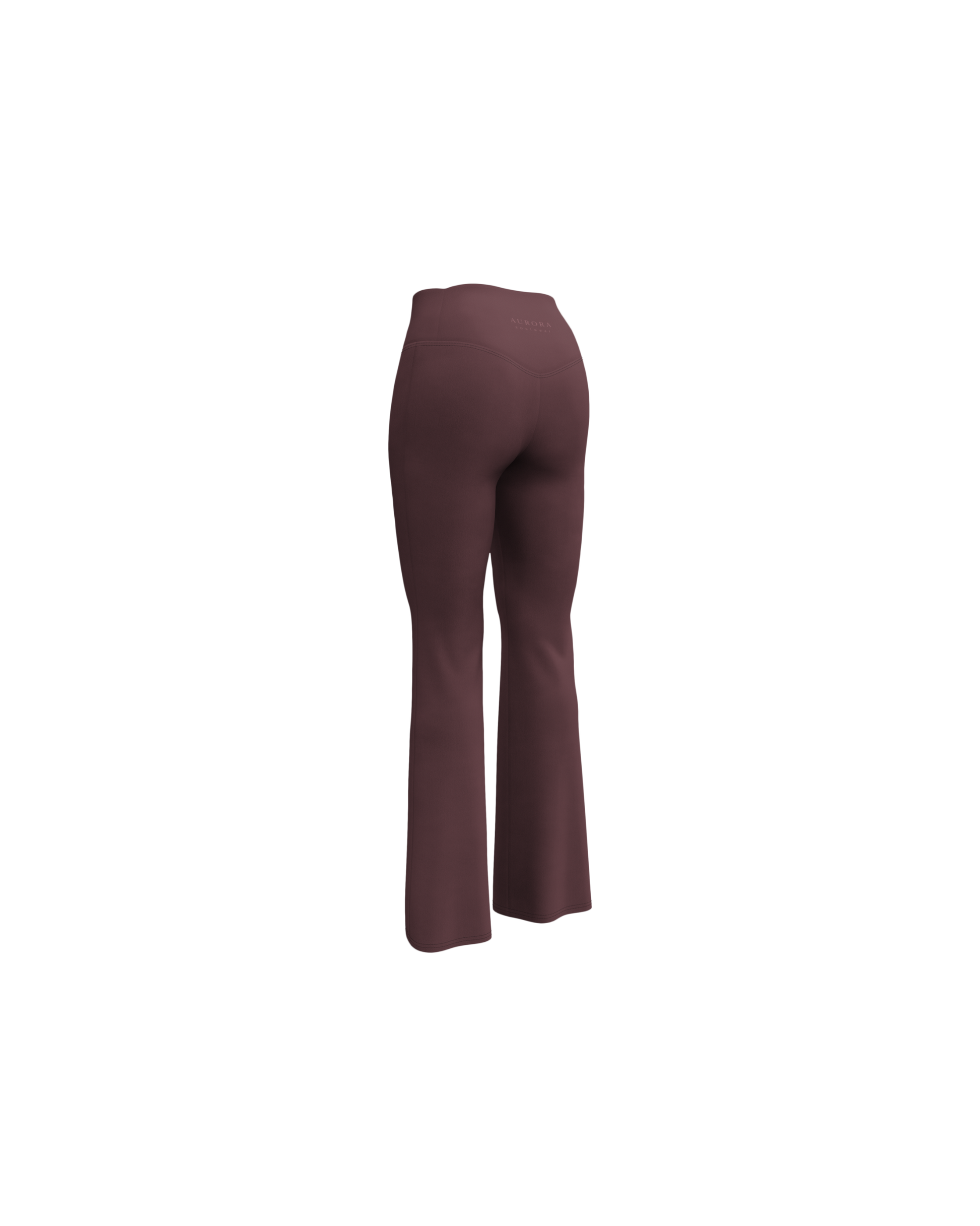 Cabernet Recycled Flare Leggings in warm red wine