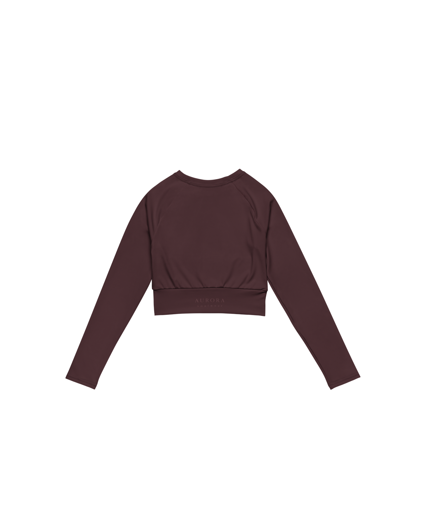 Cabernet Recycled Long Sleeve Top in warm red wine