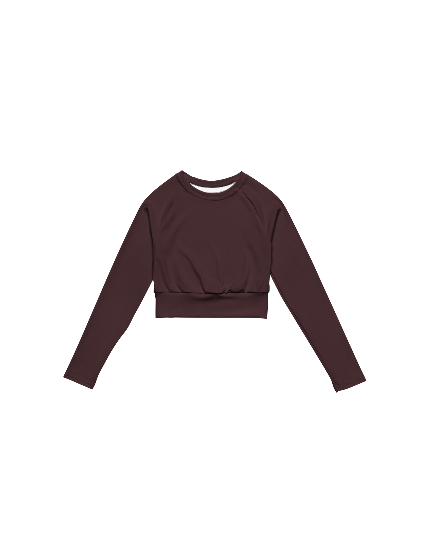 Cabernet Recycled Long Sleeve Top in warm red wine