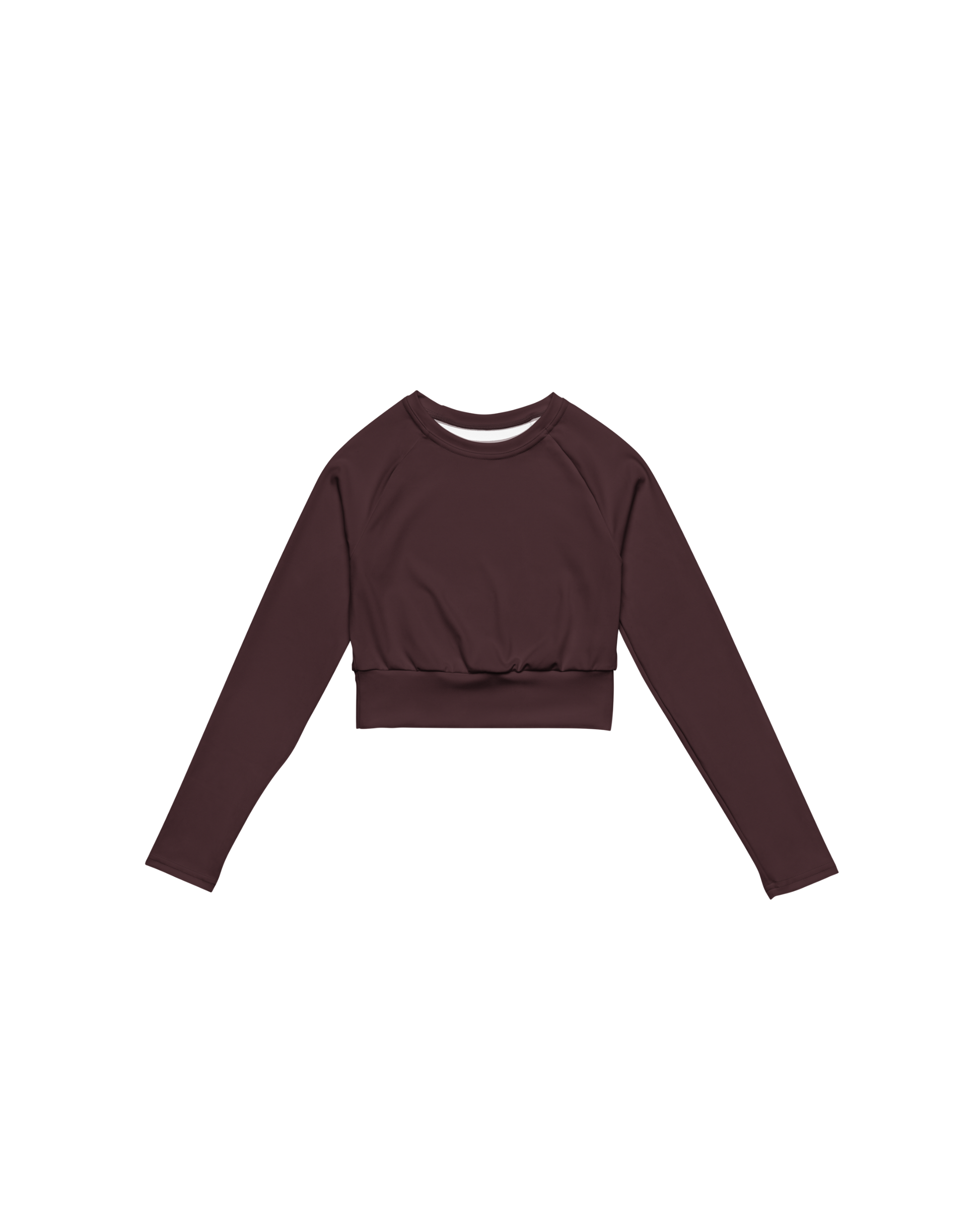 Cabernet Recycled Long Sleeve Top in warm red wine
