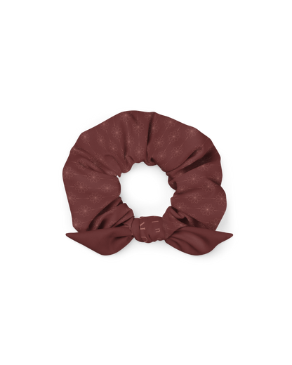 Cabernet Recycled Scrunchie in warm red wine