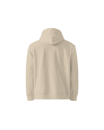 Calm Organic Hoodie in desert tone with Aurora chest detail