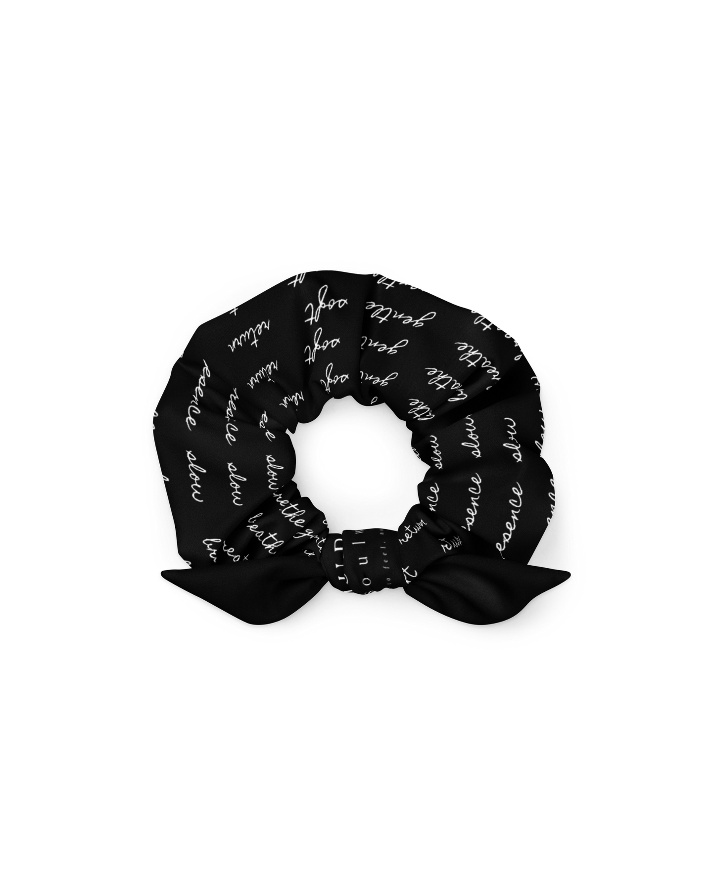 Calm Recycled Scrunchie in black