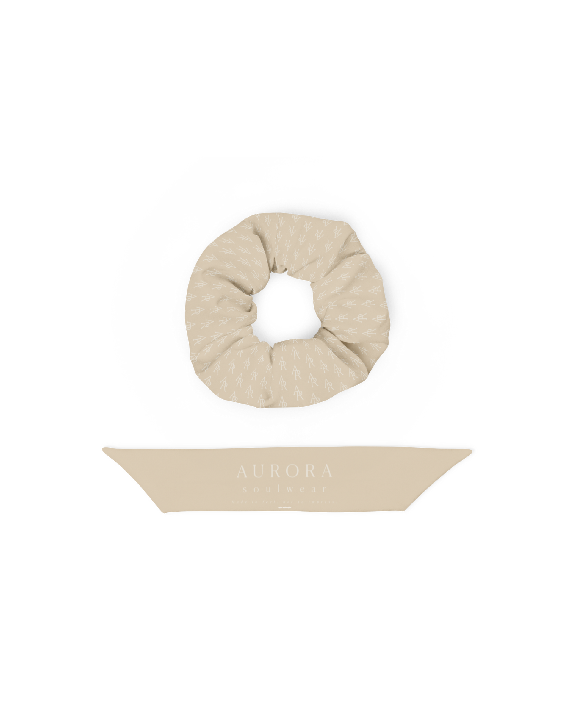 Calm Recycled Scrunchie in desert tone