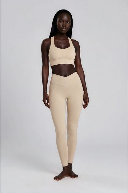 Calm Recycled Leggings in desert tone