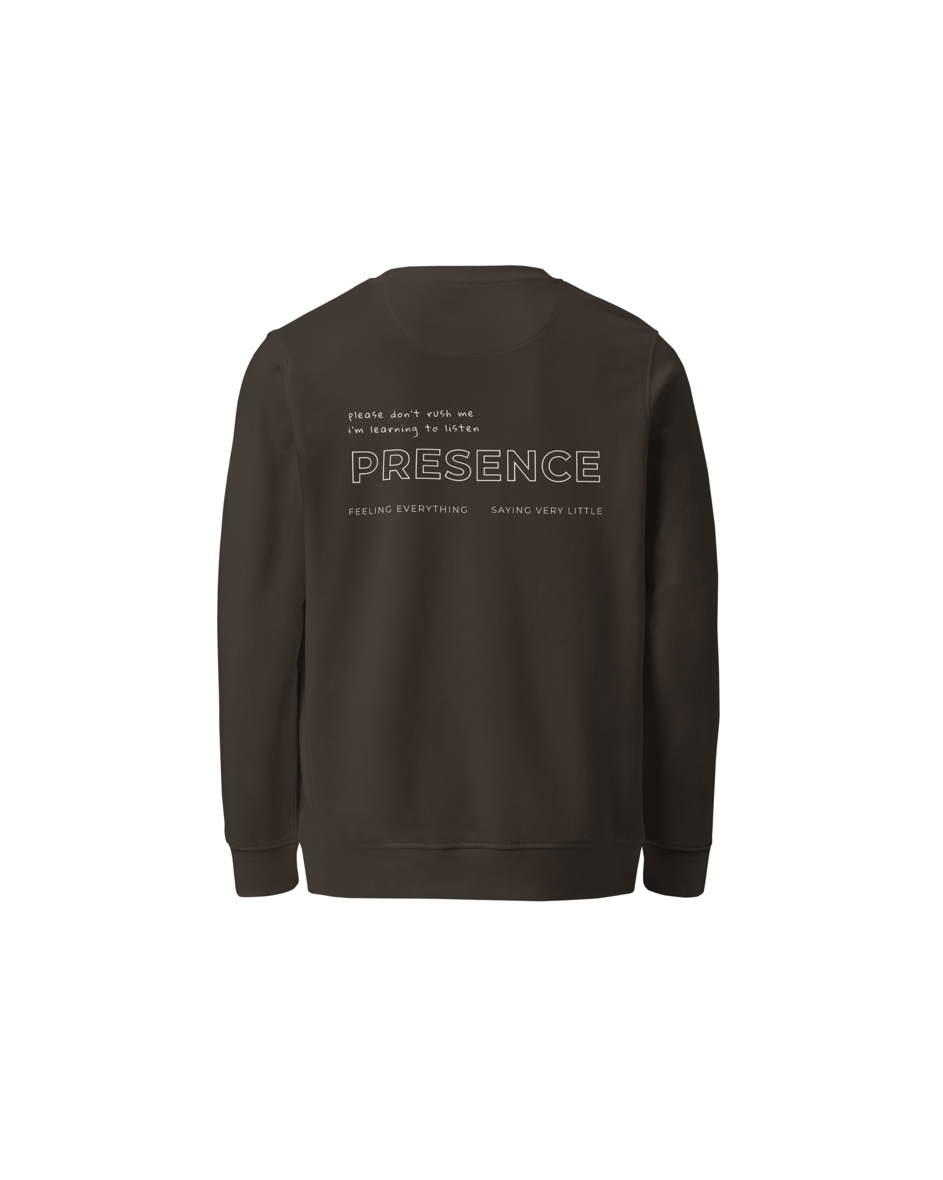 Come Back To You Blend Sweater in charcoal with Come Back To You chest print