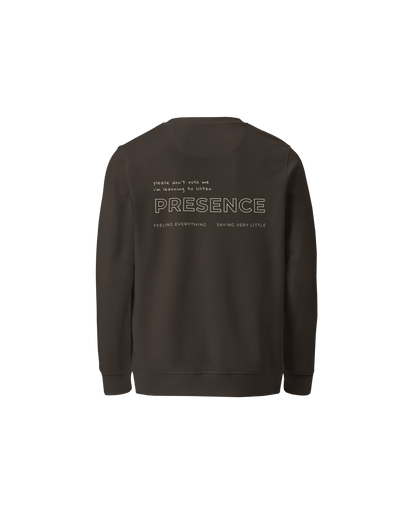Come Back To You Blend Sweater in charcoal with Come Back To You chest print