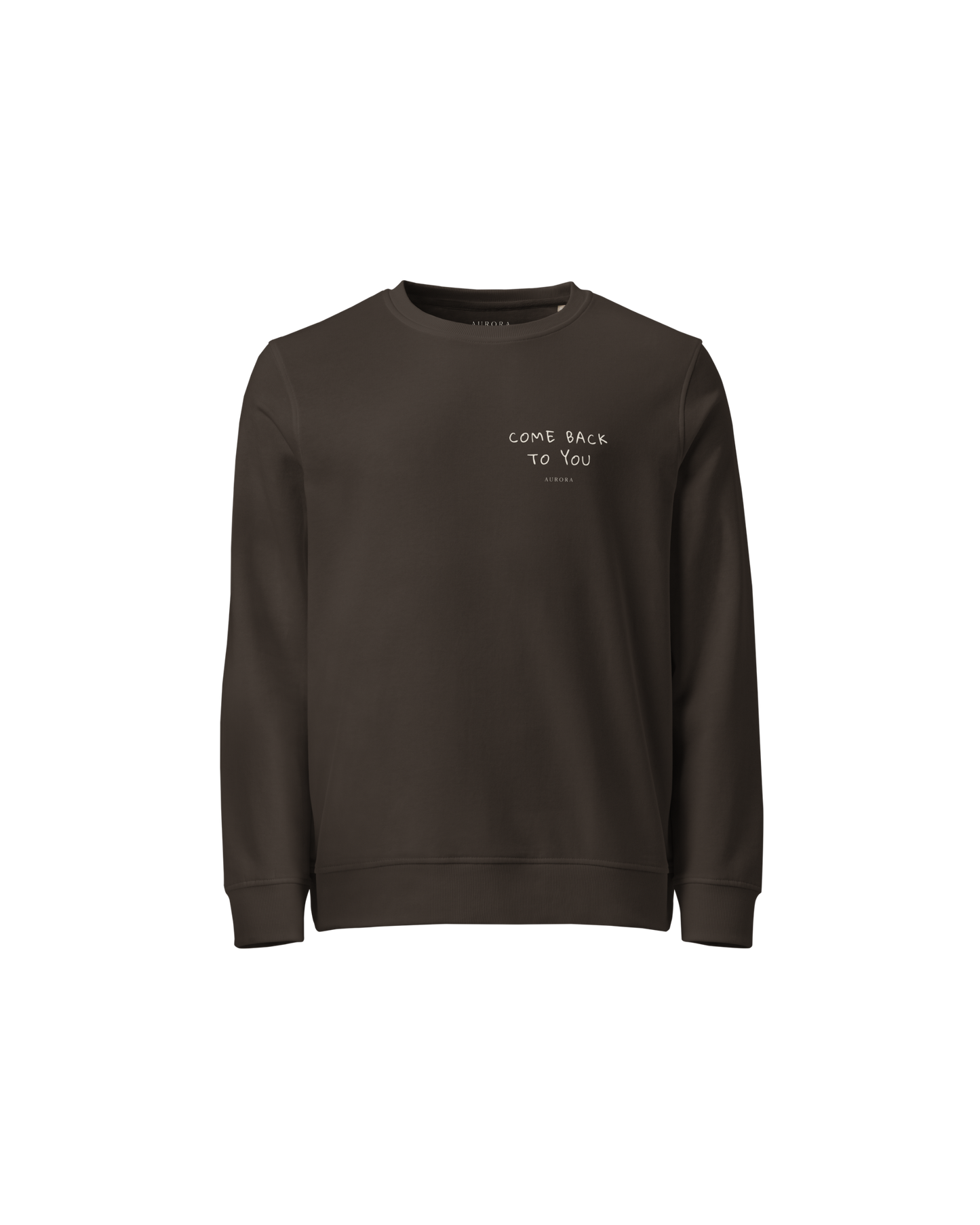 Come Back To You Blend Sweater in charcoal with Come Back To You chest print