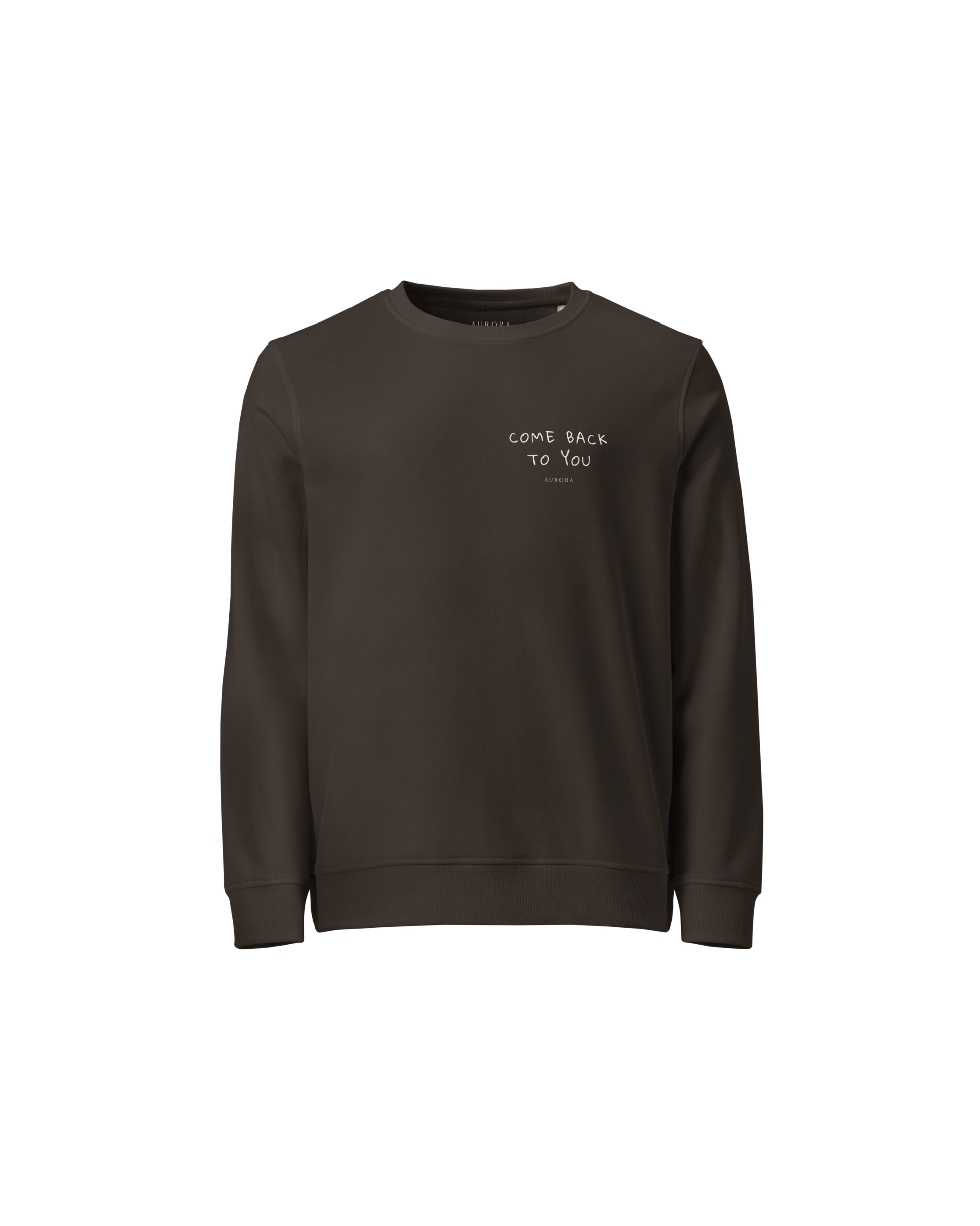 Come Back To You Blend Sweater in charcoal with Come Back To You chest print