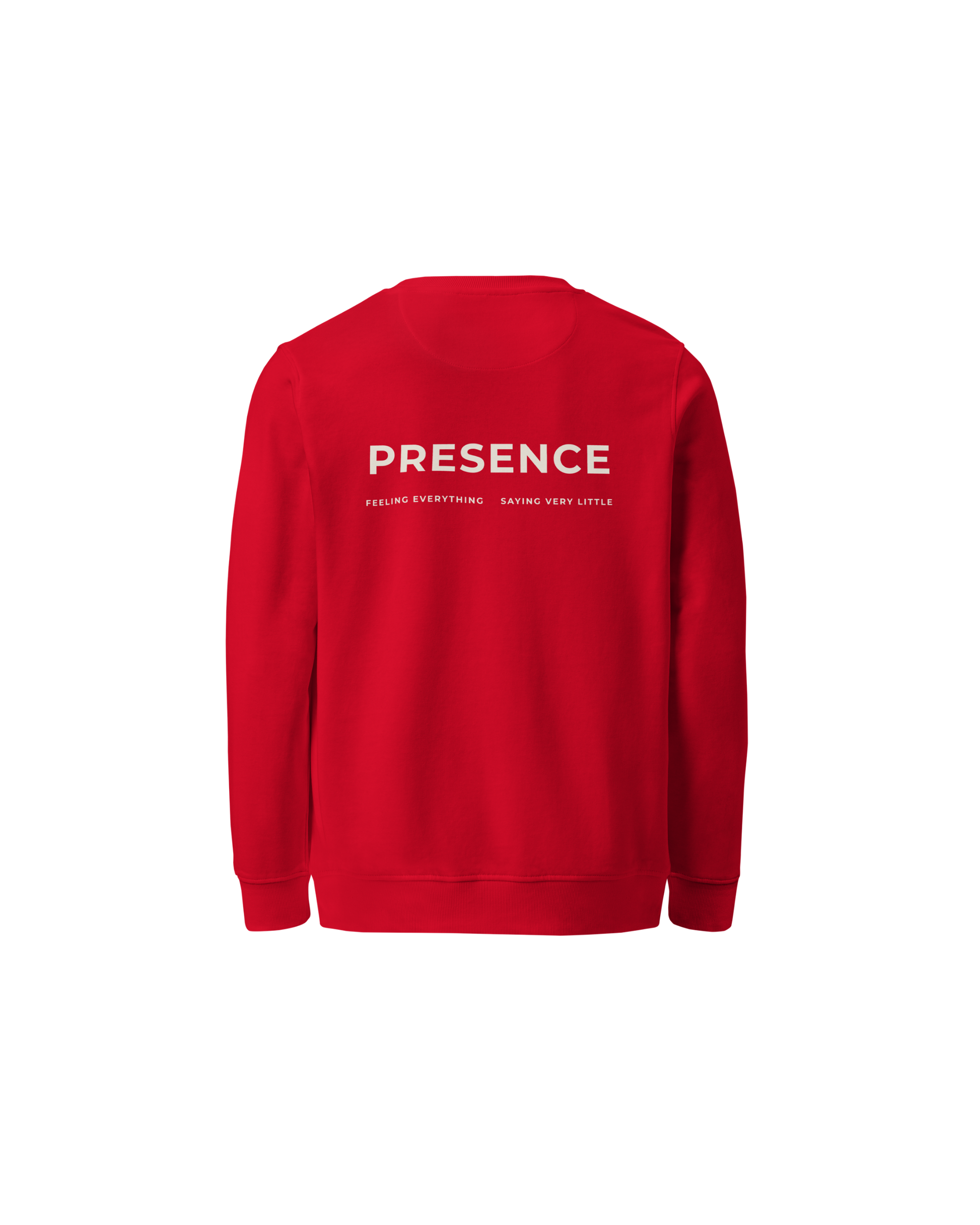 Come Back To You Blend Sweater in red with Come Back To You chest print