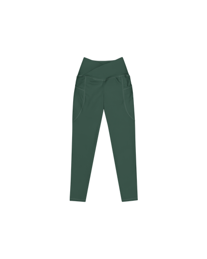 Deep Recycled Leggings in forest green