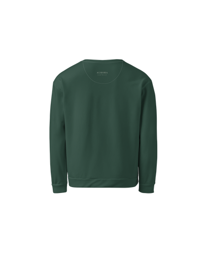 Deep Recycled Sweater in forest green with Not That Deep front print