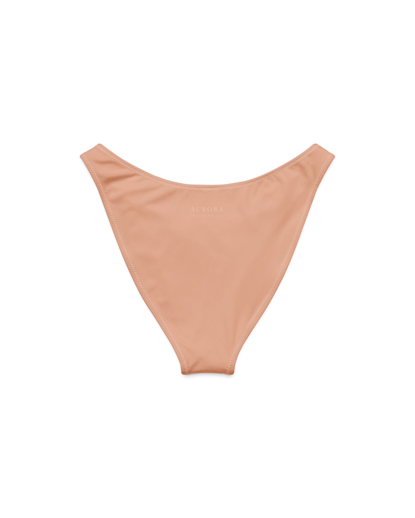 Duna Cove V-Cut High-Leg Bikini Bottom in warm sand tone