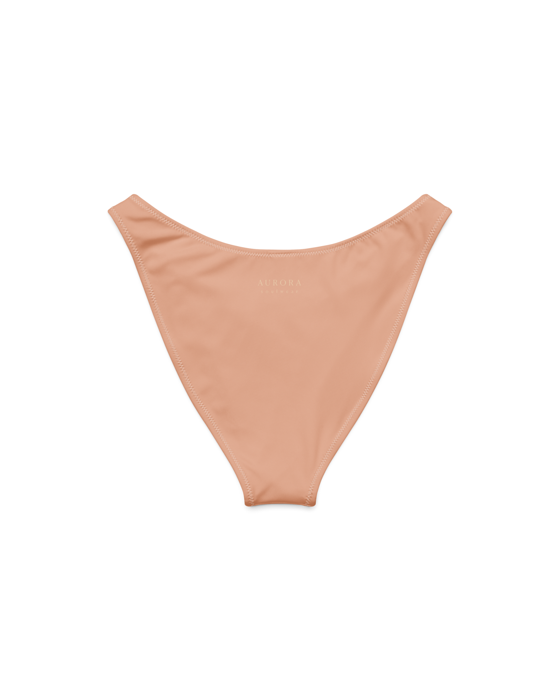 Duna Cove V-Cut High-Leg Bikini Bottom in warm sand tone