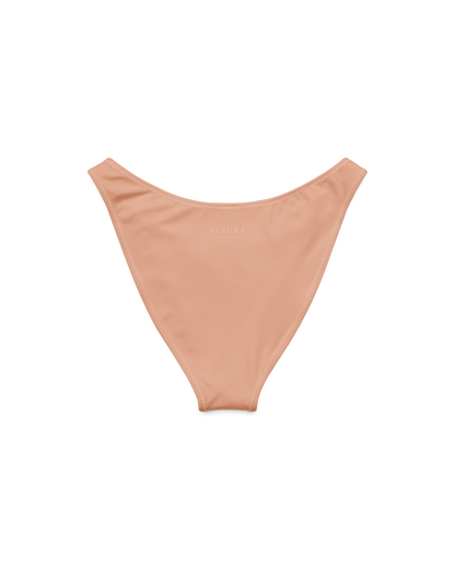 Duna Cove V-Cut High-Leg Bikini Bottom in warm sand tone