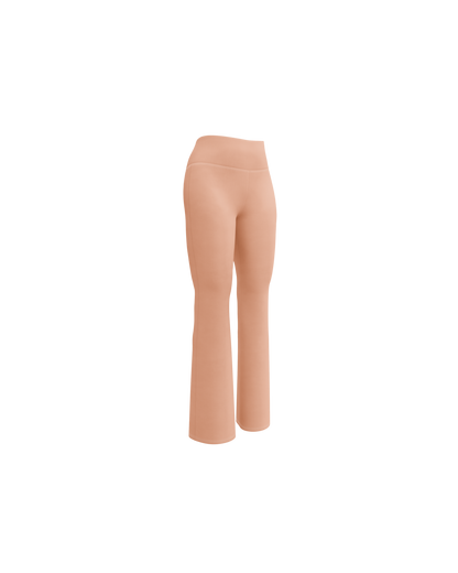 Duna Recycled Flare Leggings in warm peach tone